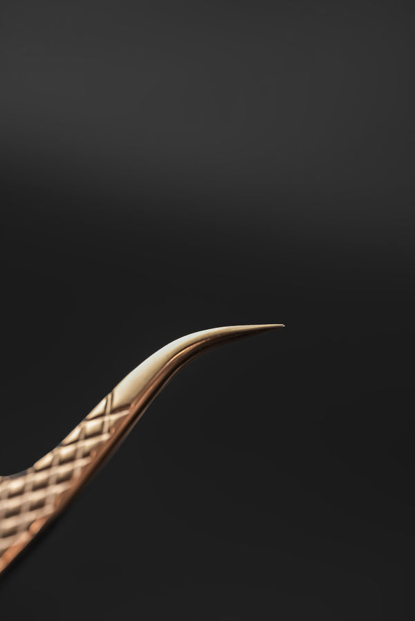 Golden Bloom - Curved Tweezers